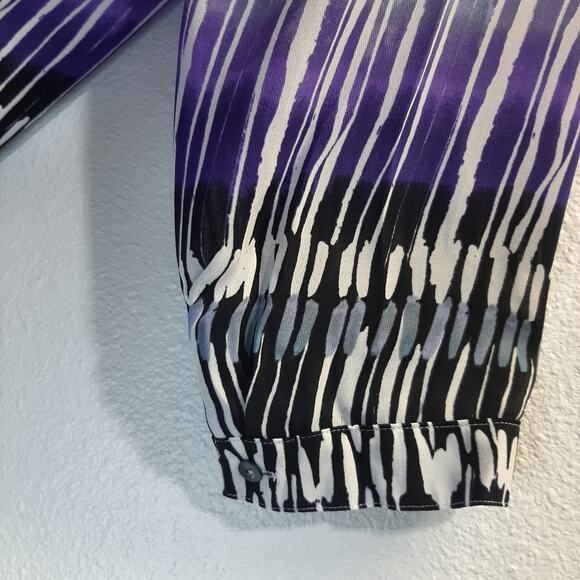 NWT ZOZO Women's Purple Design Button Collar Neck Top l Size: XL - Picture 14 of 14